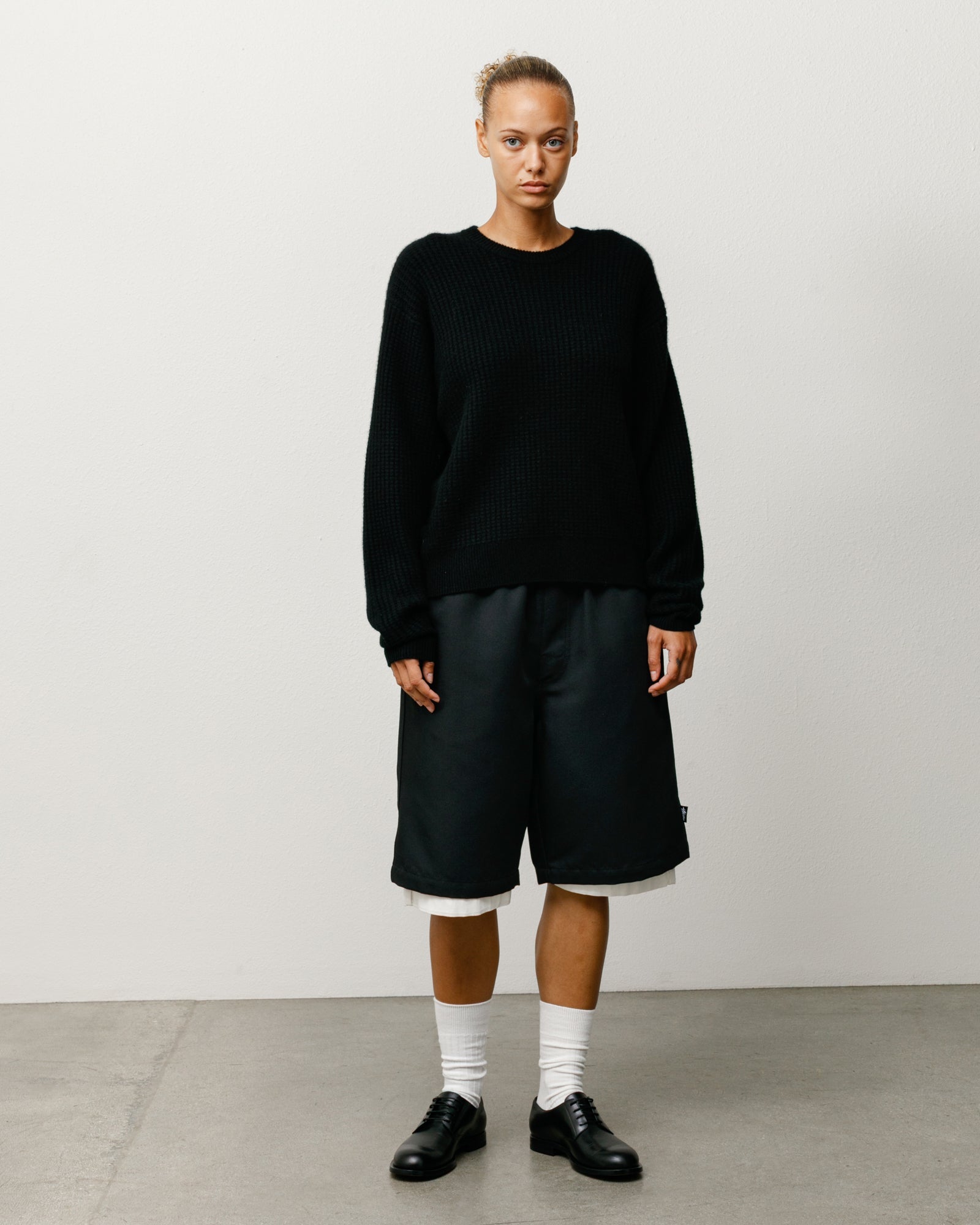 WAFFLE CASHMERE SWEATER